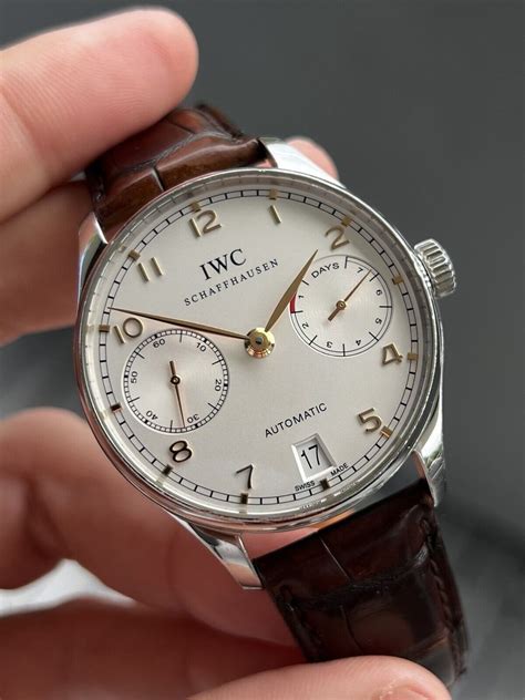 replica iwc 5001-14|IWC Portuguese Automatic Stainless Steel / Red Numerals • IW5001.